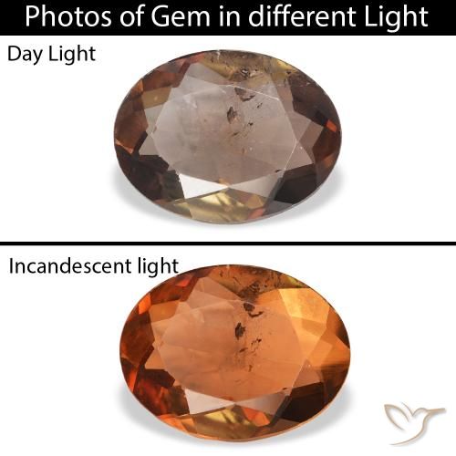 1.67ct طبيعي بني غامق الأكسينيت, بيضوي, SI