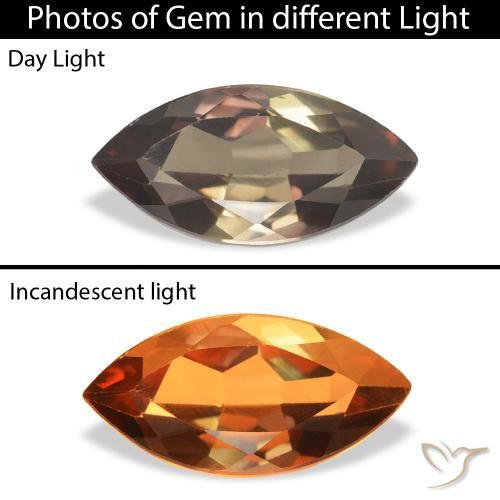 1.05ct طبيعي البني الفاتح الأكسينيت, ماركيز, SI
