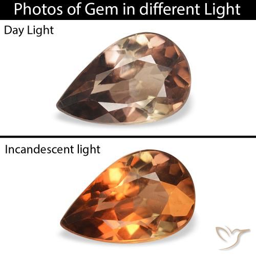 0.86ct طبيعي بني غامق الأكسينيت, شكل الكمثرى, SI