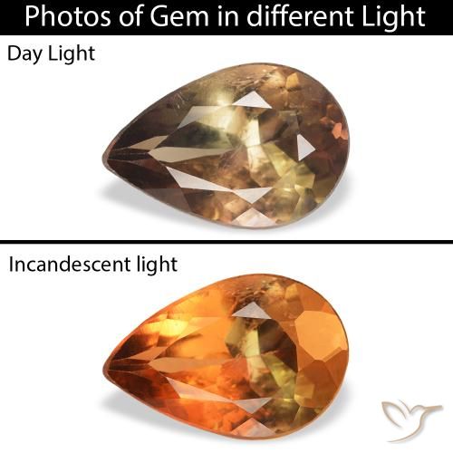 1.05ct طبيعي بني غامق الأكسينيت, شكل الكمثرى, SI
