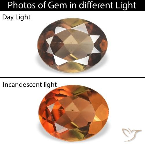 1.07ct طبيعي بني غامق الأكسينيت, بيضوي, SI