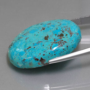 أزوريت متعدد الألوان الأزرق طبيعي، قصة بيضاوى، 46.34 قيراط، غير شفاف