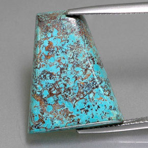 أزوريت طبيعي بلون أزرق متعدد الألوان، وزن ‎13.18‎ قيراط، شكل شكل خيالي، مقاس ‎20.7x16.9‎ مم