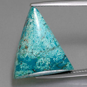 أزوريت متعدد الألوان الأزرق طبيعي، مثلثى، 14.55 قيراط، غير شفاف