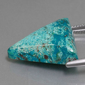 أزوريت متعدد الألوان الأزرق طبيعي، مثلثى، 14.55 قيراط، غير شفاف