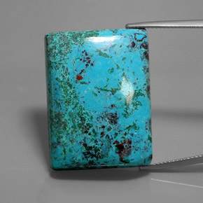 أزوريت متعدد الألوان الأزرق طبيعي، باجيت، 46.93 قيراط، غير شفاف