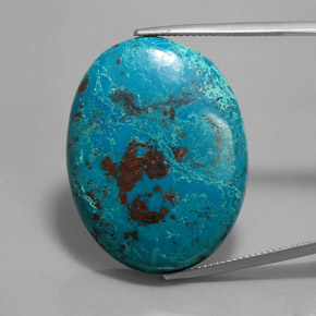 أزوريت متعدد الألوان الأزرق طبيعي، قصة بيضاوى، 43.19 قيراط، غير شفاف