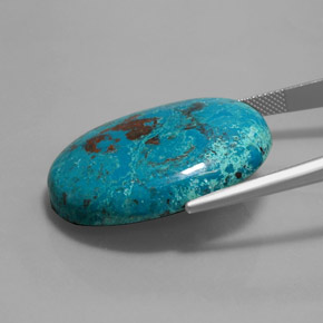 أزوريت متعدد الألوان الأزرق طبيعي، قصة بيضاوى، 43.19 قيراط، غير شفاف