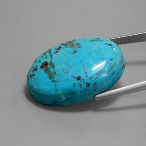 أزوريت متعدد الألوان الأزرق طبيعي، قصة بيضاوى، 41.17 قيراط، غير شفاف