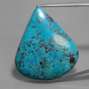 أزوريت متعدد الألوان الأزرق طبيعي، شكل الكمثرى، 36.64 قيراط، غير شفاف