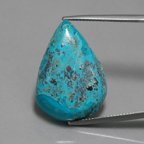 أزوريت متعدد الألوان الأزرق طبيعي، شكل الكمثرى، 17.80 قيراط، غير شفاف