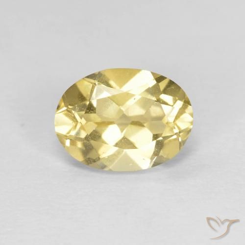 1.27ct طبيعي أصفر ديجون بيريل, بيضوي, VVS-VS