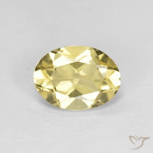 1.15ct طبيعي أصفر لاجونا فاتح بيريل, بيضوي, VVS-VS