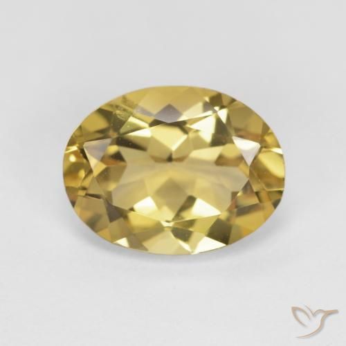 2.33ct طبيعي أصفر غامق بيريل, بيضوي, VVS