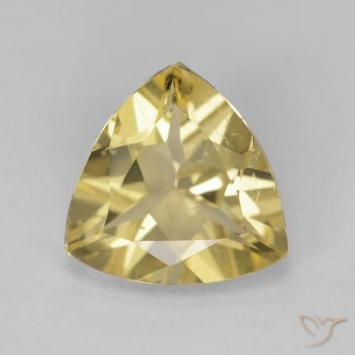 1.32ct طبيعي أصفر دافئ بيريل, مثلثى, VVS-VS