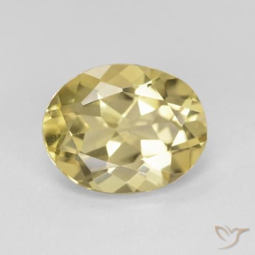 2.56ct طبيعي أصفر دافئ بيريل, بيضوي, قليلا جدا