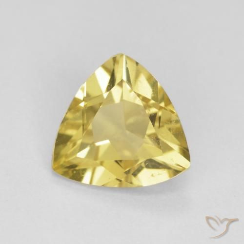 0.96ct طبيعي أصفر ديجون بيريل, مثلثى, قليلا جدا