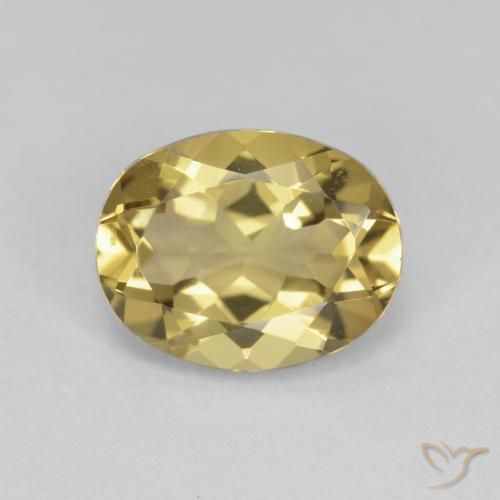 2.24ct طبيعي أصفر متوسط بيريل, بيضوي, قليلا جدا