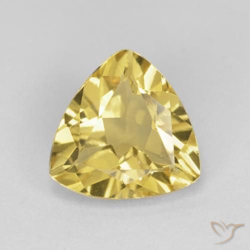 2.17ct طبيعي أصفر فاتح بيريل, مثلثى, قليلا جدا