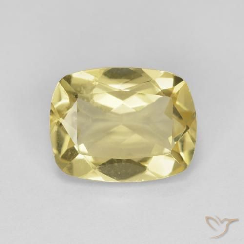 1.84ct طبيعي أصفر فاتح بيريل, وسادة, قليلا جدا