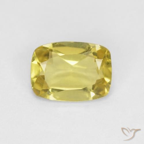 0.75ct طبيعي أصفر عسلى فاتح جدا بيريل, وسادة, قليلا جدا