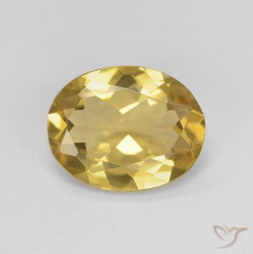 2.06ct طبيعي أصفر القضيب الذهبى بيريل, بيضوي, قليلا جدا