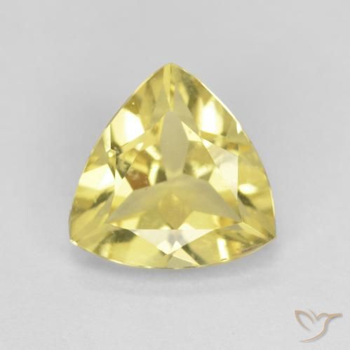 1.46ct طبيعي أصفر النحلة بيريل, مثلثى, قليلا جدا