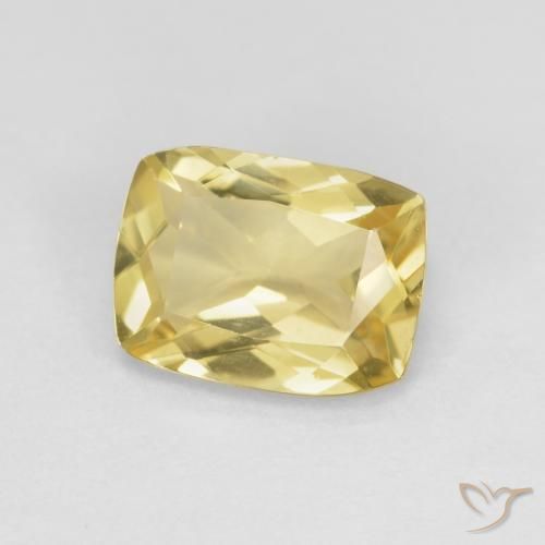 1.31ct طبيعي أصفر دافئ بيريل, وسادة, VVS-VS