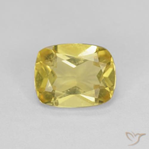 1.33ct طبيعي أصفر عسلى فاتح بيريل, وسادة, VVS-VS
