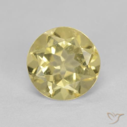 2.06ct طبيعي ذهبى فاتح بيريل, دائري, VVS-VS