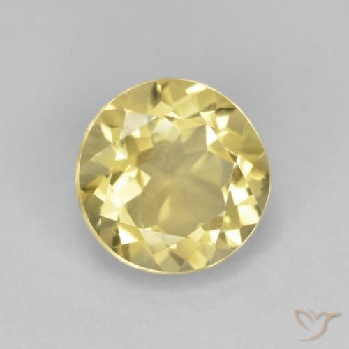 1.98ct طبيعي أصفر فاتح بيريل, دائري, VVS-VS