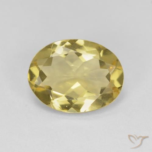 2.69ct طبيعي أصفر-ذهبى فاتح بيريل, بيضوي, VVS