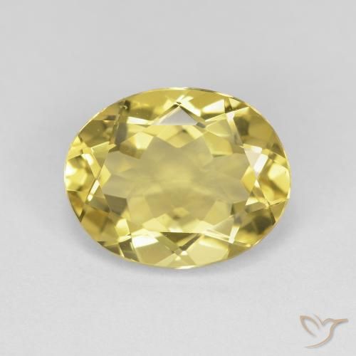3.13ct طبيعي أصفر توسكانا بيريل, بيضوي, VVS