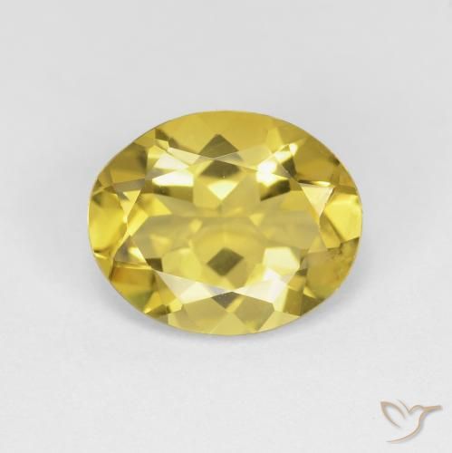 2.78ct طبيعي أصفر بنى بيريل, بيضوي, VVS
