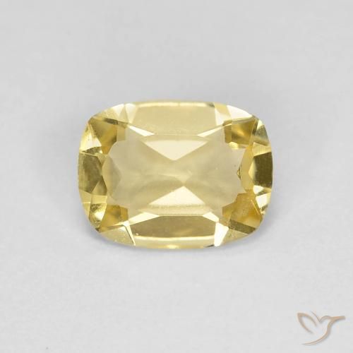 1.06ct طبيعي أصفر فاتح بيريل, وسادة, VVS-VS
