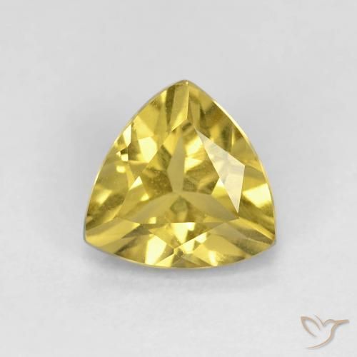 1.08ct طبيعي أصفر متوسط بيريل, مثلثى, VVS-VS