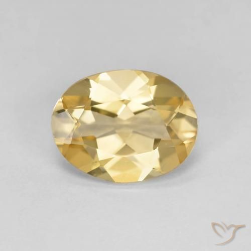 1.58ct طبيعي ذهبي بيريل, بيضوي, قليلا جدا