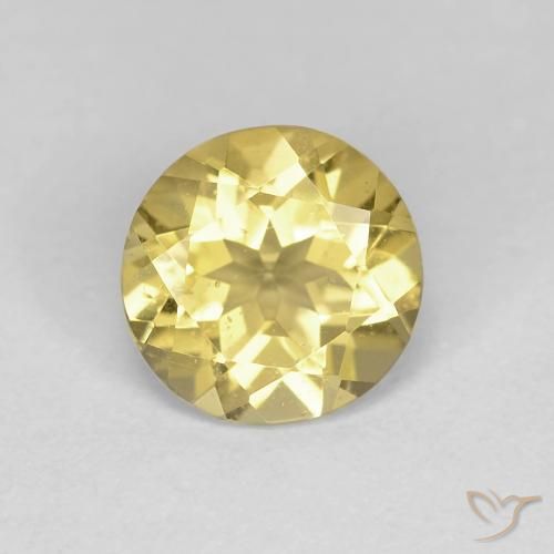 1.16ct طبيعي أصفر توسكانا بيريل, دائري, قليلا جدا