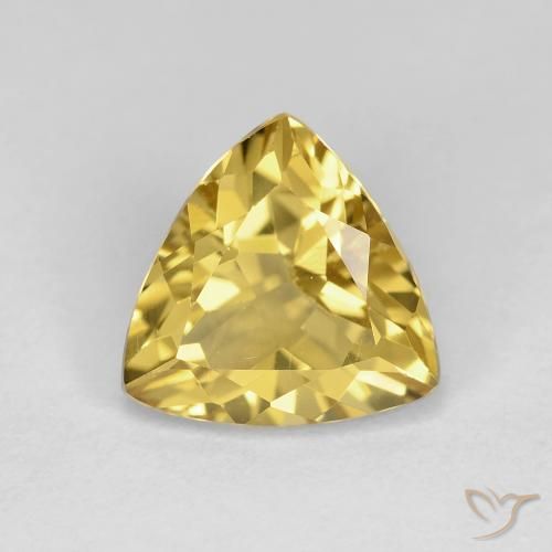 2.07ct طبيعي ذهبى فاتح بيريل, مثلثى, VVS-VS