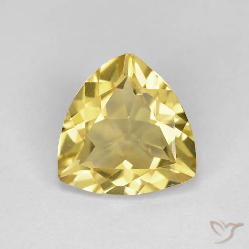 1.90ct طبيعي ذهبى فاتح بيريل, مثلثى, VVS-VS