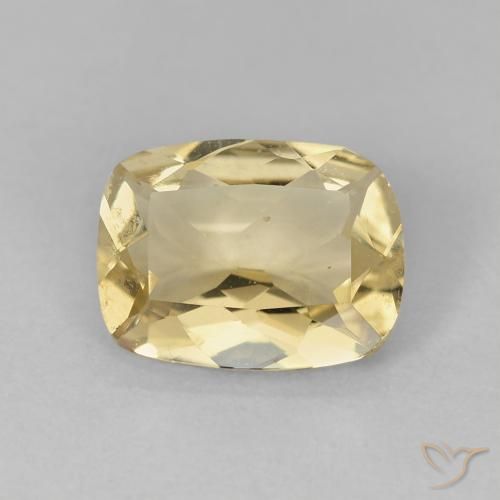 1.50ct طبيعي أصفر دافئ بيريل, وسادة, قليلا جدا