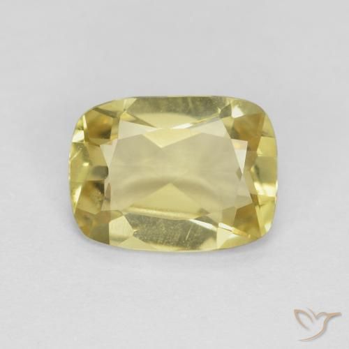 1.10ct طبيعي أصفر ترابى بيريل, وسادة, قليلا جدا