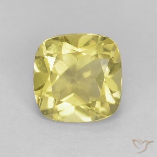 0.88ct طبيعي أصفر متوسط بيريل, وسادة, VVS