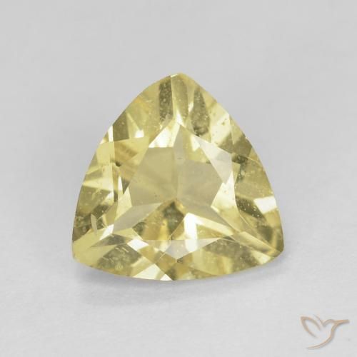 1.25ct طبيعي أصفر ديجون فاتح جدا بيريل, مثلثى, قليلا جدا