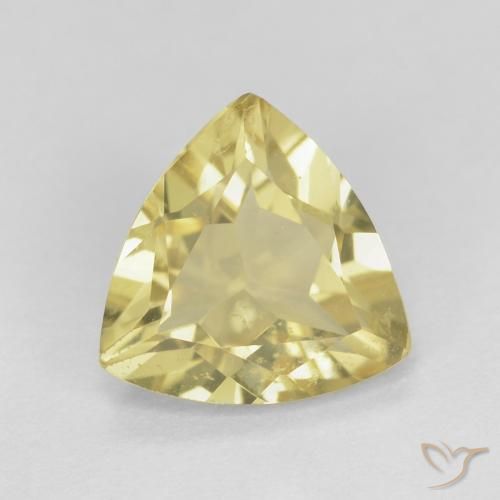 1.39ct طبيعي أصفر دافئ بيريل, مثلثى, قليلا جدا