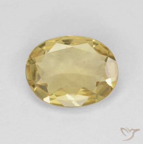 2.16ct طبيعي أصفر متوسط بيريل, بيضوي, VVS