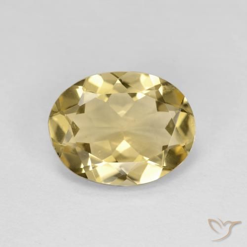 2.59ct طبيعي ذهبى فاتح بيريل, بيضوي, VVS