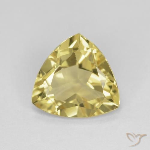 1.77ct طبيعي أصفر متوسط بيريل, مثلثى, VVS