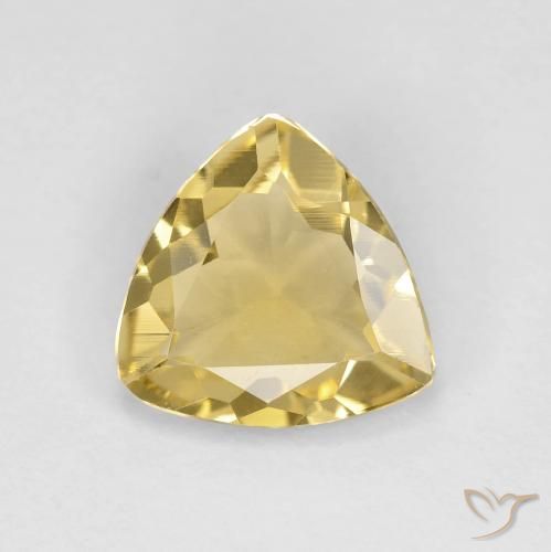 1.54ct طبيعي ذهبى فاتح بيريل, مثلثى, VVS