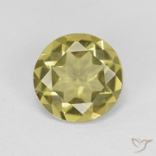 1.19ct طبيعي أصفر متوسط بيريل, دائري, VVS